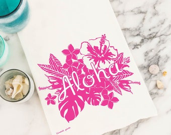 Aloha Tropical Tea Towel