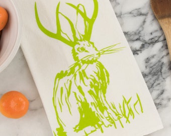 Jackalope Tea Towel