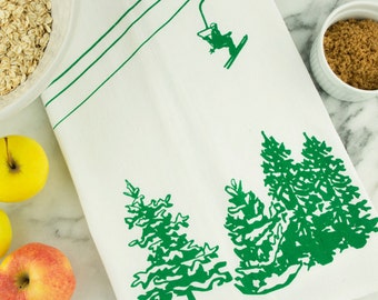 Alpine Trees Tea Towel