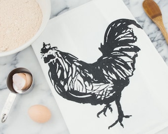 SALE: Rooster Tea Towel