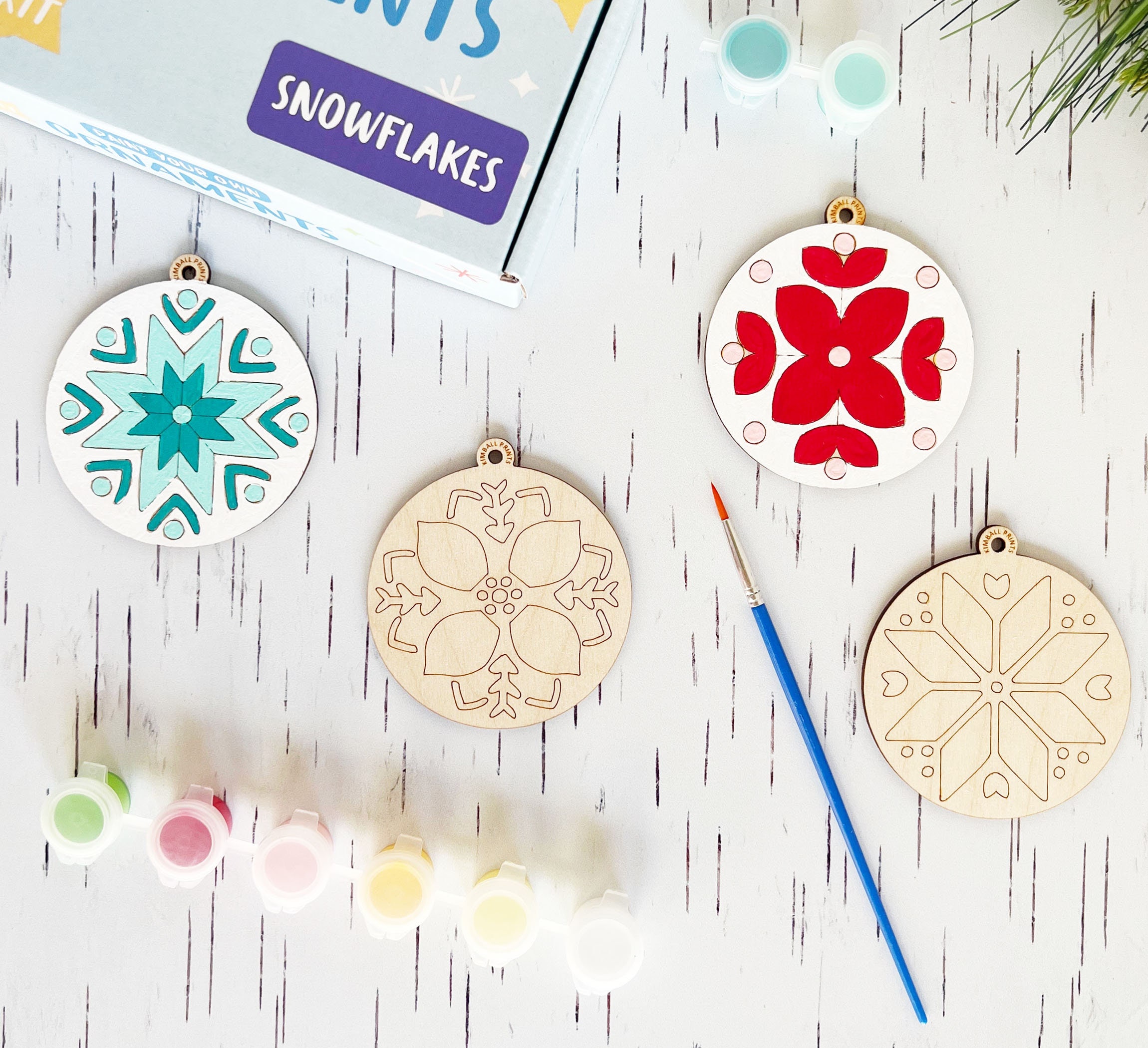 Lush Paint Your Own Ornament Kit Scene Illustration Lush Paint Your Own Ornament Kit Scene Illustration