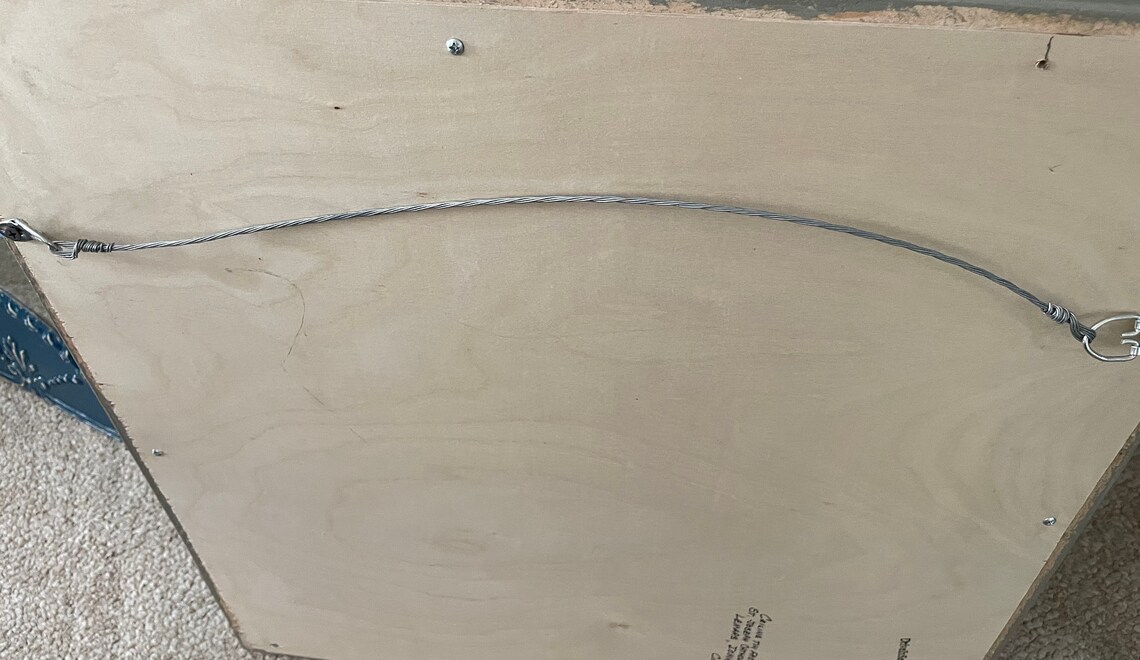 Espejo de estaño de teja de techo vintage con adornos florales | Etsy