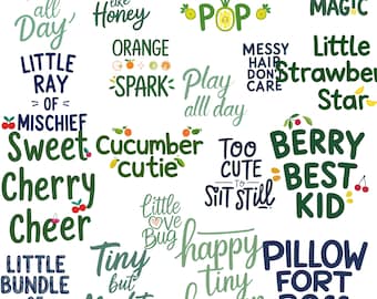 Baby Quote PNG Bundle | Cute Nursery Sayings (Digital Download)