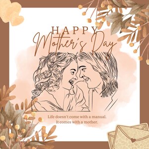 Personalized Mother's Day Photo Card, Custom Mothers Day Card, Happy Mother's Day Photo Card, Personalized Card For Mom, Custom Card For Mom