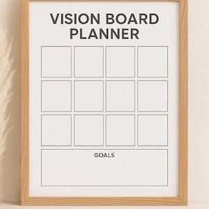 Vision Board Planner: Goal Setting, Dream Mapping (Printable PDF)