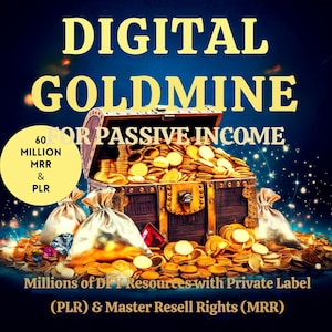 60+ Million Digital Assets Bundle PLR & MRR Rights - T-Shirt Designs, eBooks, SEO Articles
