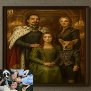 Ritratto personalizzato di un animale domestico, ritratto personalizzato di famiglia e di un animale domestico, ritratto personalizzato divertente, ritratto di un cane reale, ritratto di un essere umano e di un animale domestico, il miglior regalo per la perdita di un animale domestico