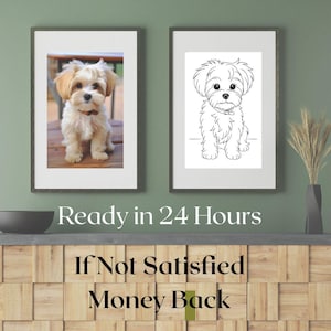 Benutzerdefinierte One Line Tierporträt, Hund & Katze Line Art, minimalistische Skizze, Haustier-Verlust Geschenk, Gedenkstätte, Tattoo, personalisierte Umrisse
