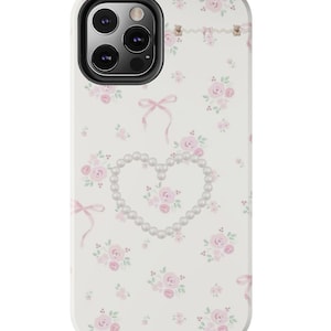 Girly telefoonhoesje met hart en strikontwerp - Stoere telefoonhoesjes