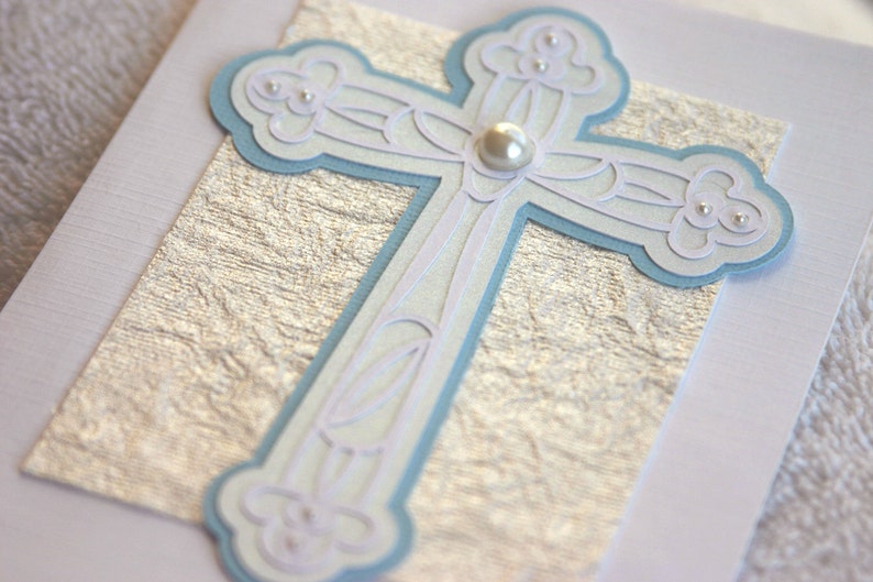 SVG Cut File Cross for Baptism, Holy Communion invitations or scrapbooking image 1