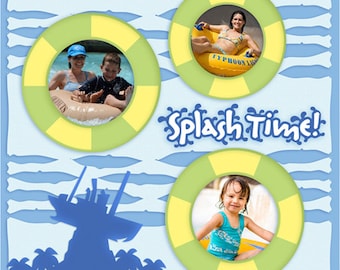 SVG file - Typhoon Lagoon inspired layout for scrapbooking