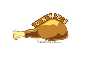 SVG PNG Turkey Leg die cut for scrapbooking