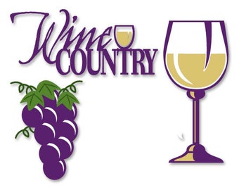 Wine Country Scrapbook die cuts-SVG DXF and PNG file