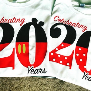 SVG digital file only -  DIY 20th Anniversary matching T-Shirts