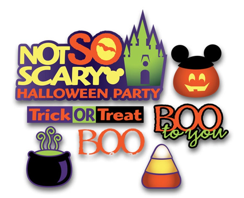 Download SVG/JPG/DXF Disney Halloween Scrapbook digital die cuts | Etsy