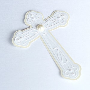 SVG Cut File Cross for Baptism, Holy Communion invitations or scrapbooking image 2