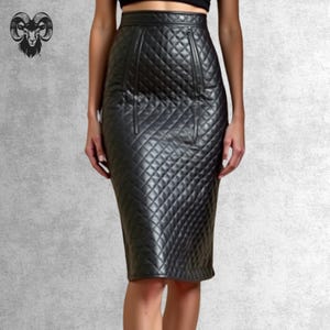 Leather Skirt | Black Leather Skirts | Quilted Leather Skirts | Women's Leather Skirts