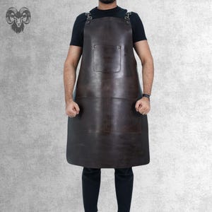 Brown Leather Apron | Leather work Apron | Leather Apron Blacksmith | Chef Gift | Chef Apron | Father&#39;s Day Gift