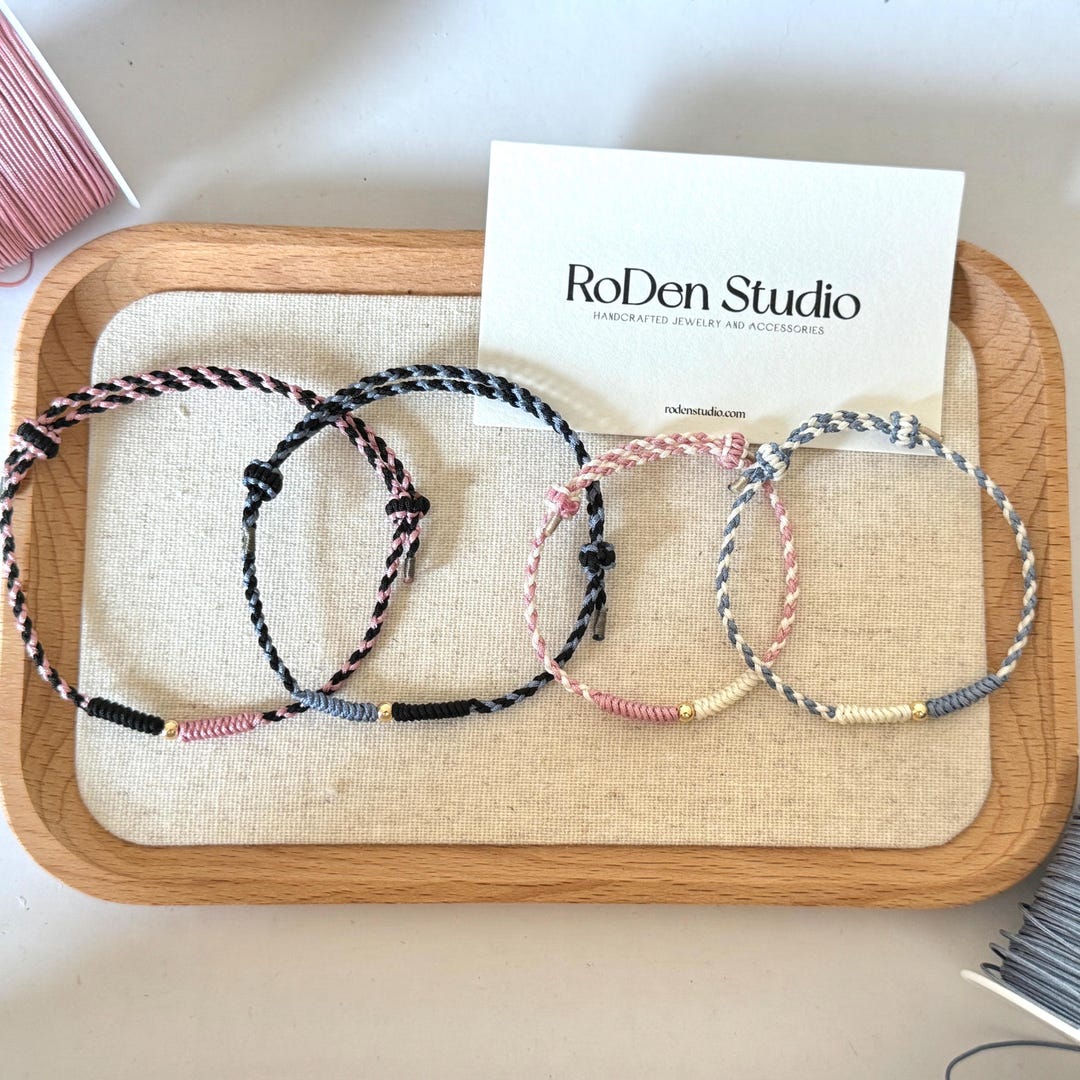 Bracelet D'amitié Ajustable Avec Cordon Tressé - Message Inspirant - Cadeau Symbolique Pour Ami(e) Ou Petit(e) Ami(e)