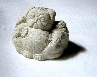 PUG Angel Mini Bonsai Terrarium Figurine Sculpture