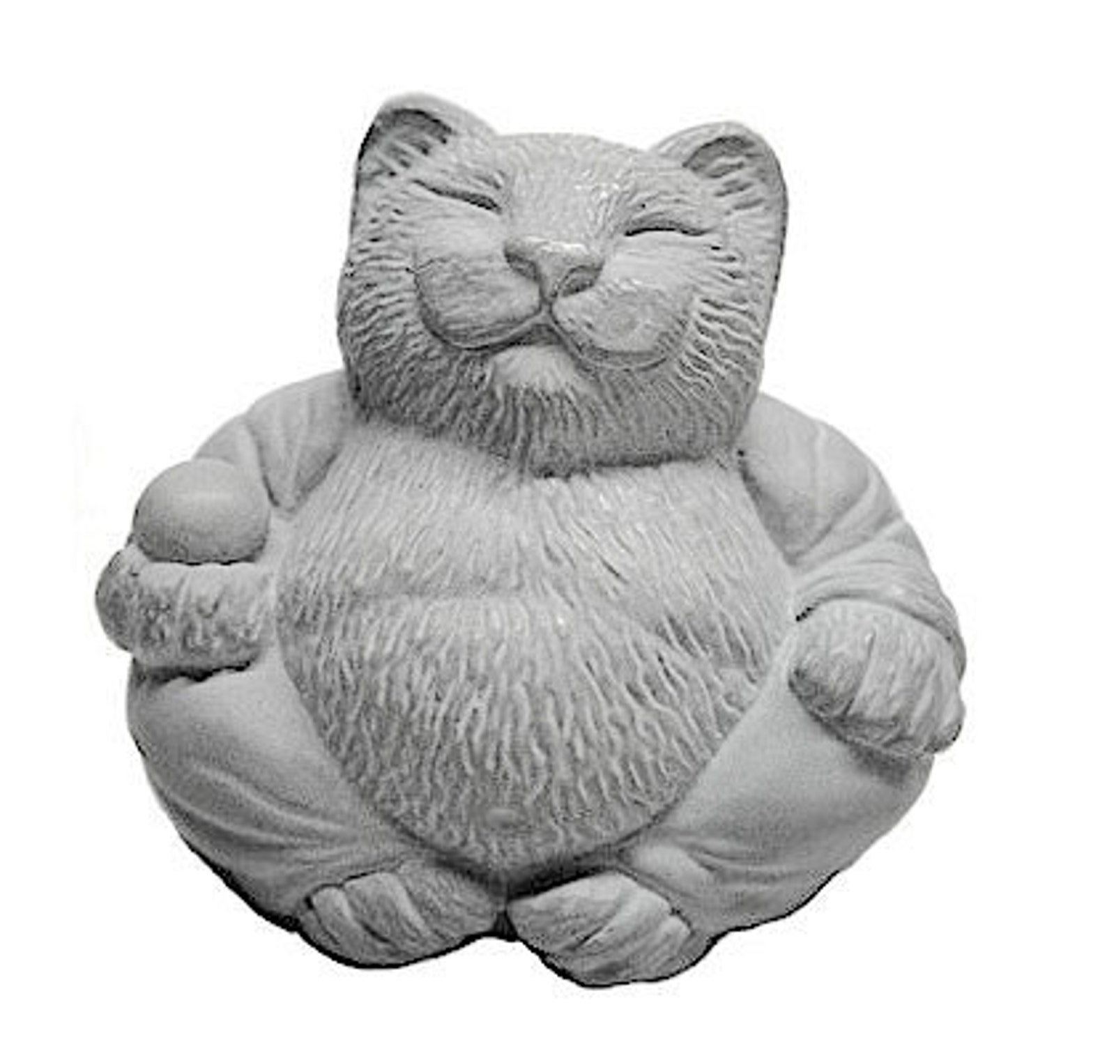 Zen Serene Lucky CAT Buddha Statue Sculpture Garden Art by | Etsy