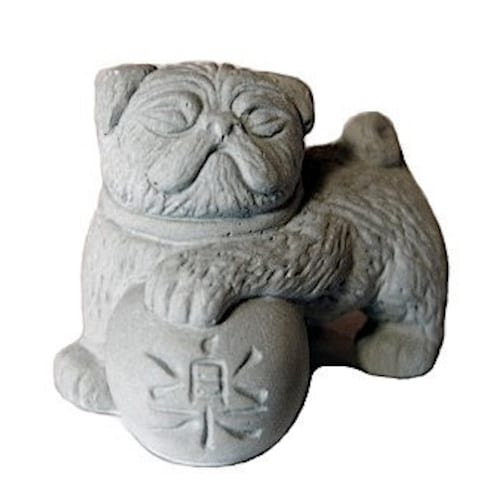 Pug Statue Concrete Dogs Cement Pugs Dog Statues Outdoor Etsy