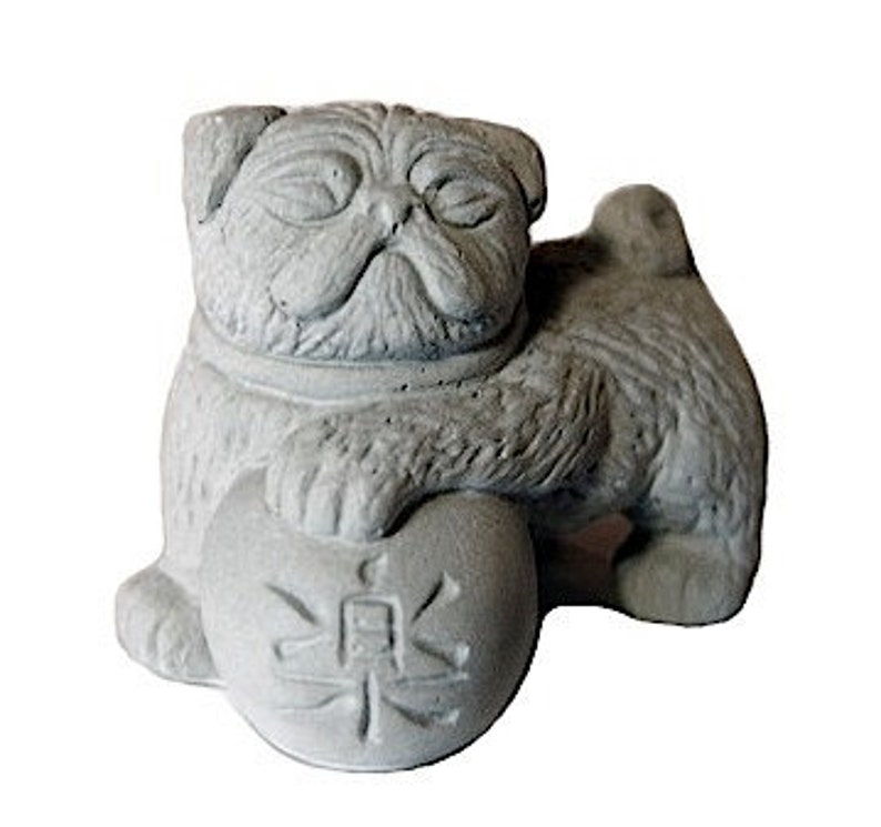 ONE Zen Mini Lucky Foo PUG Dog Bonsai Terrarium Sculpture Etsy