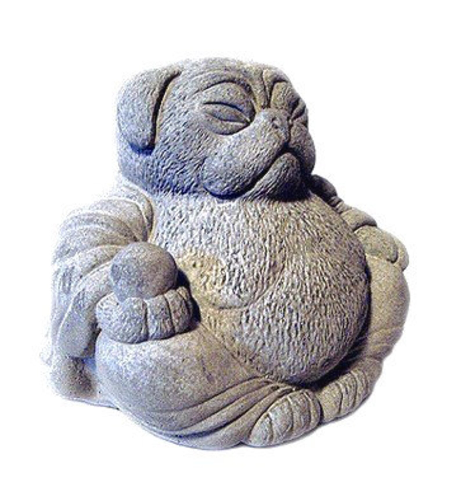 Zen PUG Dog Buddha Garden Art Statue Sculpture by Tyber Katz / Etsy