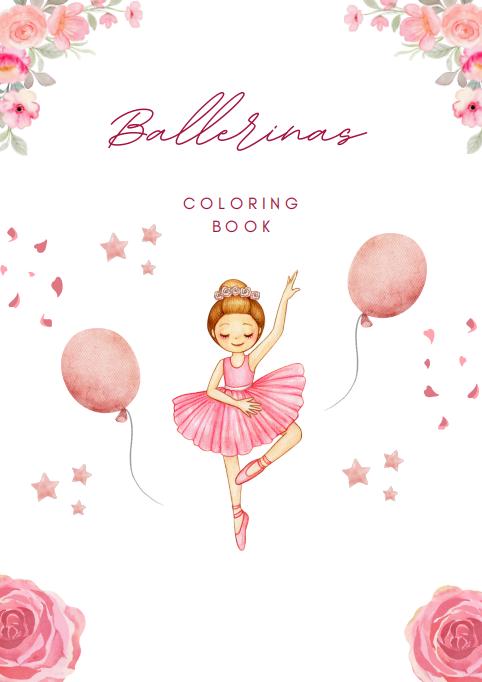 Ballerina Malbuch Band 2 – 32 Designs Für Kinder 6-10 Jahre, Fördert Feinmotorik & Kreativität