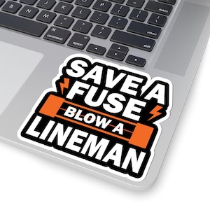 Adesivo per casco da elettricista, laptop, cassetta degli attrezzi, autocarro/adesivo in vinile fustellato/adesivi per elettricisti e lavoratori elettrici