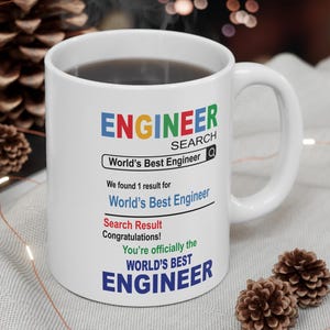 World&#39;s Best Engineer Coffee Mug 11oz,Enginering Coffee Cup,Gift for Engineers,Friends Graduation Gifts,Office Humor,Engineer Appreciation