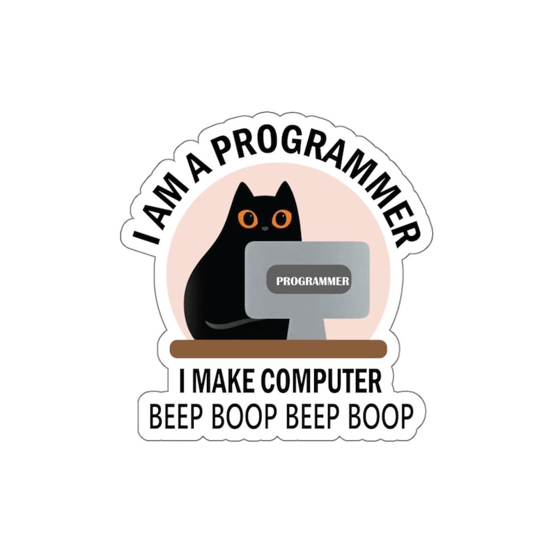 Programmer & Software Engineer Waterproof Die-Cut Sticker | Funny Coding Decal for Developers Laptop, Water Bottle, NoteBook,Car,Phone cases image 5
