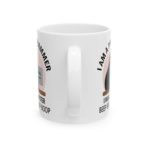 Software-ingenieur programmeur koffiemok | Cadeau voor programmeurs, programmeurs en ingenieurs van kattenliefhebbers bij afstuderen, verjaardagsbeker | Cremaic 11,15oz afbeelding 11