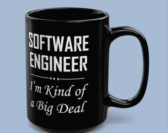 Koffiekopje Software Engineer | programmeurmok | grappige codeerbeker voor ontwikkelaars | 11, 15oz