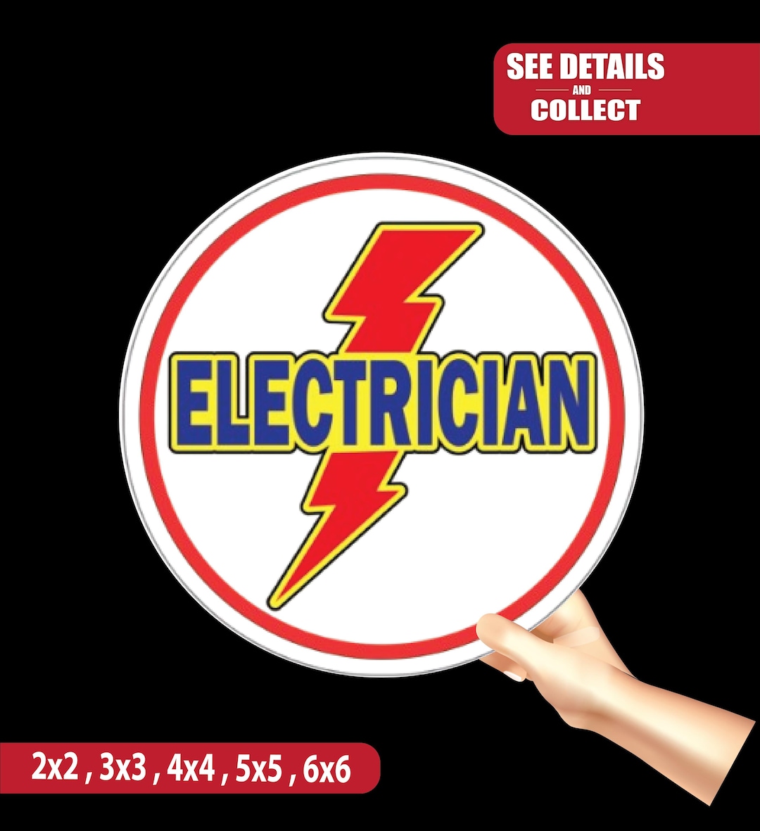 Electrician Sticker, Waterproof Vinyl Decal, Electrical Worker Hard Hat ...
