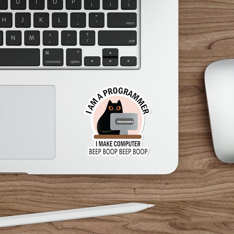 Programmer & Software Engineer Waterproof Die-Cut Sticker | Funny Coding Decal for Developers Laptop, Water Bottle, NoteBook,Car,Phone cases image 1
