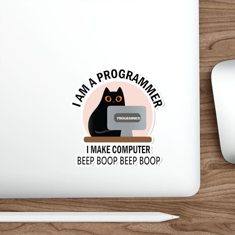 Programmer & Software Engineer Waterproof Die-Cut Sticker | Funny Coding Decal for Developers Laptop, Water Bottle, NoteBook,Car,Phone cases image 9