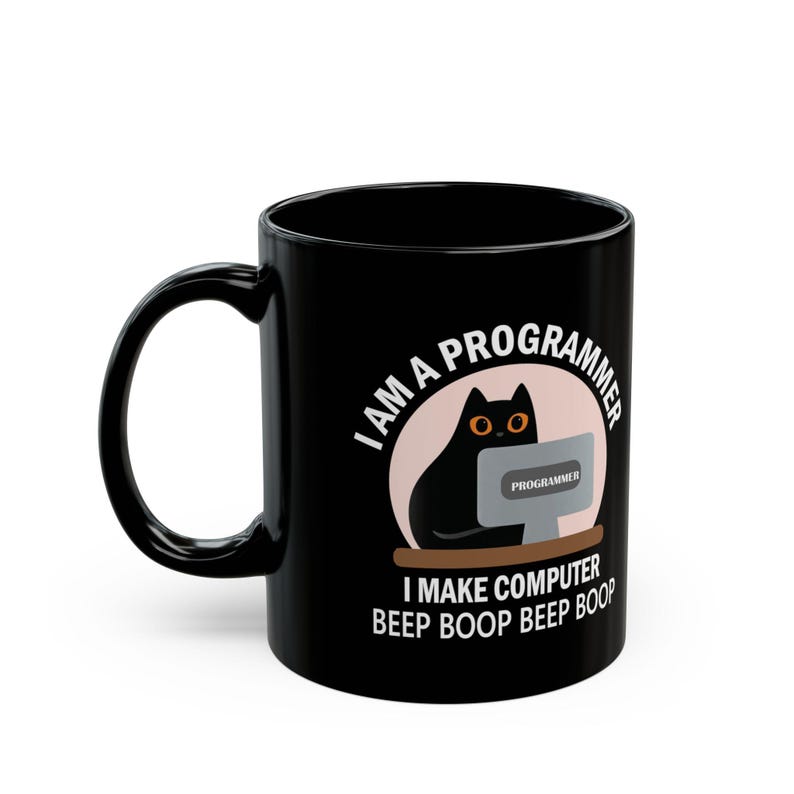 Software-ingenieur programmeur koffiemok | Cadeau voor programmeurs, programmeurs en ingenieurs van kattenliefhebbers bij afstuderen, verjaardagsbeker | Cremaic 11,15oz afbeelding 14