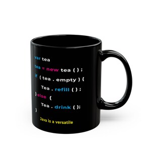 funny Javascript Programming Mug|Gift for Coder Developers software Engineer Coffee Cup| 11oz,15oz Black Ceramic Mug 11oz