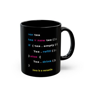 funny Javascript Programming Mug|Gift for Coder Developers software Engineer Coffee Cup| 11oz,15oz Black Ceramic Mug image 4