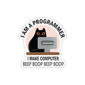 Programmer & Software Engineer Waterproof Die-Cut Sticker | Funny Coding Decal for Developers Laptop, Water Bottle, NoteBook,Car,Phone cases image 2