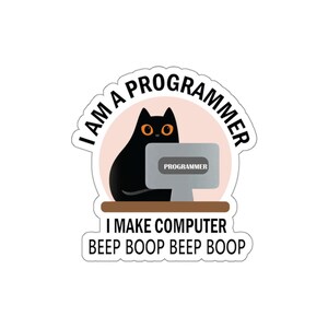 Programmer & Software Engineer Waterproof Die-Cut Sticker | Funny Coding Decal for Developers Laptop, Water Bottle, NoteBook,Car,Phone cases image 3