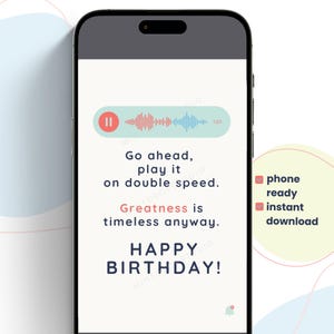 Cartão de aniversário engraçado para amigo Arquivo digital Sem impressão Download instantâneo JPEG para celular