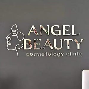 Custom 3D Metal Salon Sign, Gold Mirror Letters, Metal Letters, Wall Logo Sign, Office wall signage, Laser Cut Metal Sign, Metal Logo Sign image 2