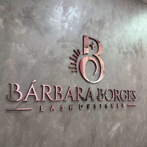 Custom 3D Metal Salon Sign, Gold Mirror Letters, Metal Letters, Wall Logo Sign, Office wall signage, Laser Cut Metal Sign, Metal Logo Sign image 7