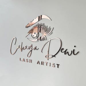 Custom 3D Metal Salon Sign, Gold Mirror Letters, Metal Letters, Wall Logo Sign, Office wall signage, Laser Cut Metal Sign, Metal Logo Sign image 4