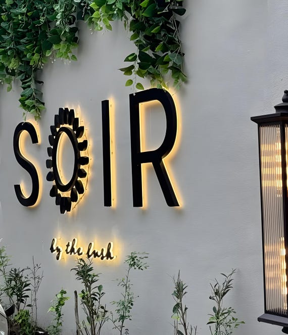 Custom 3D Metal Backlit Sign, Business Signage, Large Metal Letters, Storefront Sign, Outdoor Signs, Cafe Sign, Personalized Logo Signboard