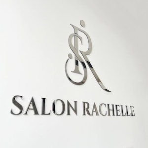 Custom 3D Metal Salon Sign, Gold Mirror Letters, Metal Letters, Wall Logo Sign, Office wall signage, Laser Cut Metal Sign, Metal Logo Sign image 6