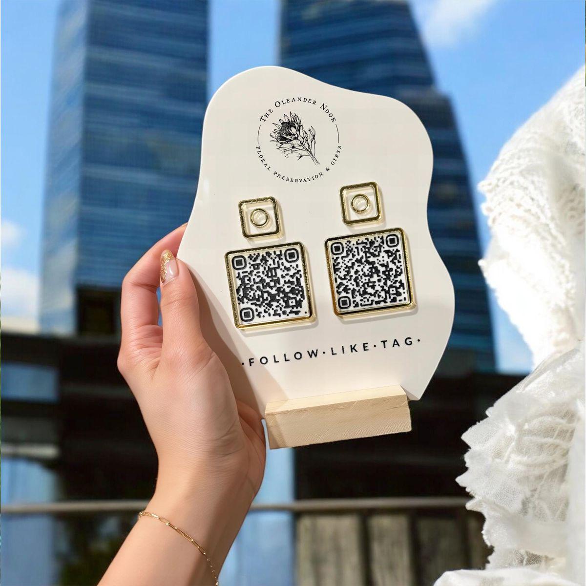 Acrylic QR Code Sign, Custom Payment Scan Display, Business Checkout ...