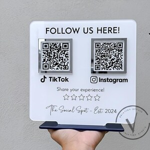 Acrylic QR Code Sign, Custom Payment Scan Display, Business Checkout ...
